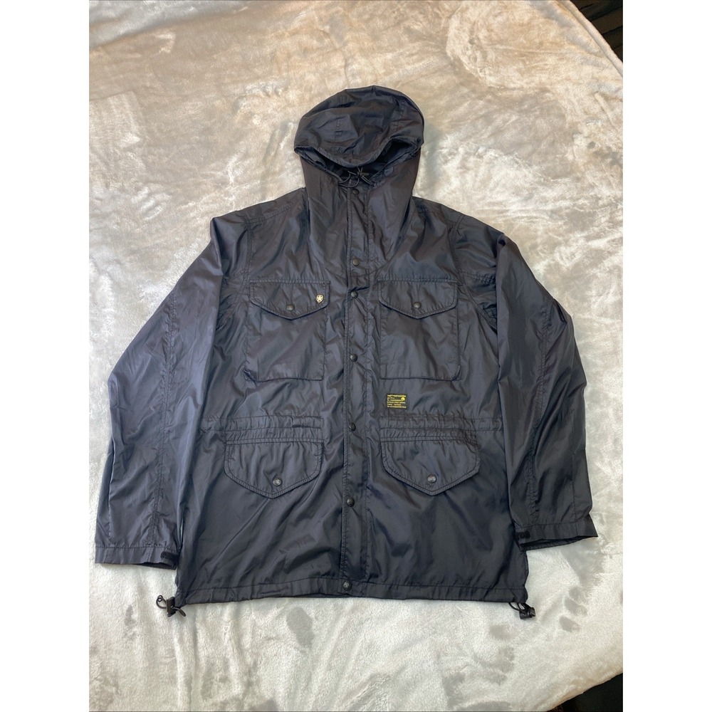 Obey Field Jacket Mens M Black Hooded Nylon Utility Streetwear Propaganda